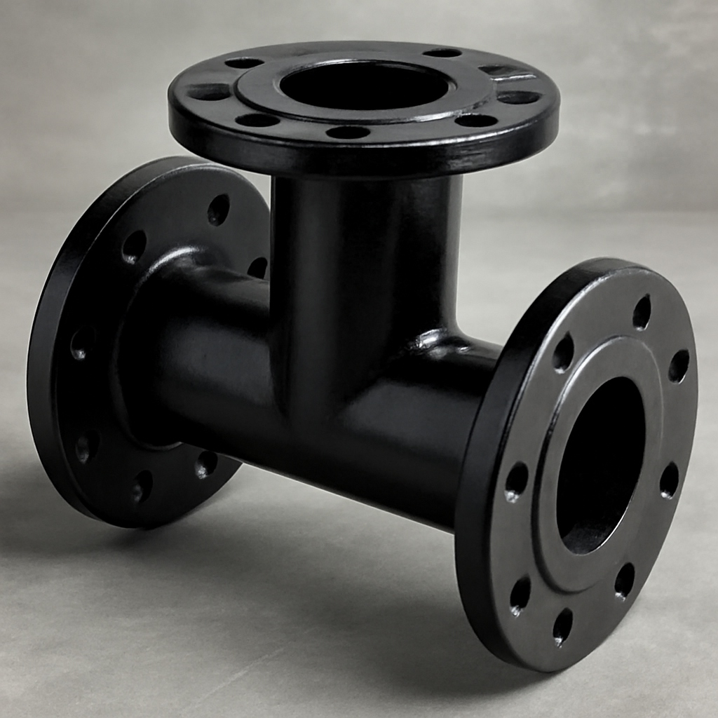 Тройник фланцевый чугунный ТФ 1000х350 мм ГОСТ 5525-88