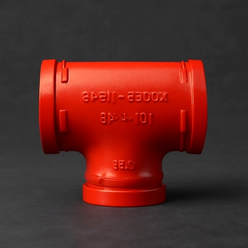 Переходной тройник под муфту грувлок ДУ 200x150 (ДН 219х159) 8x6