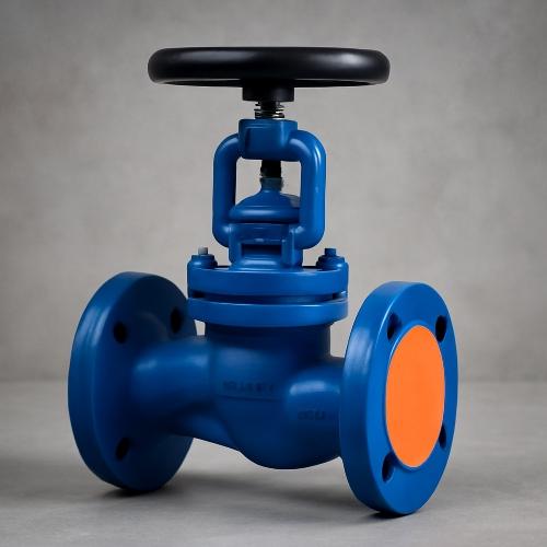 Вентиль запорный Ду100 Ру40 угловой